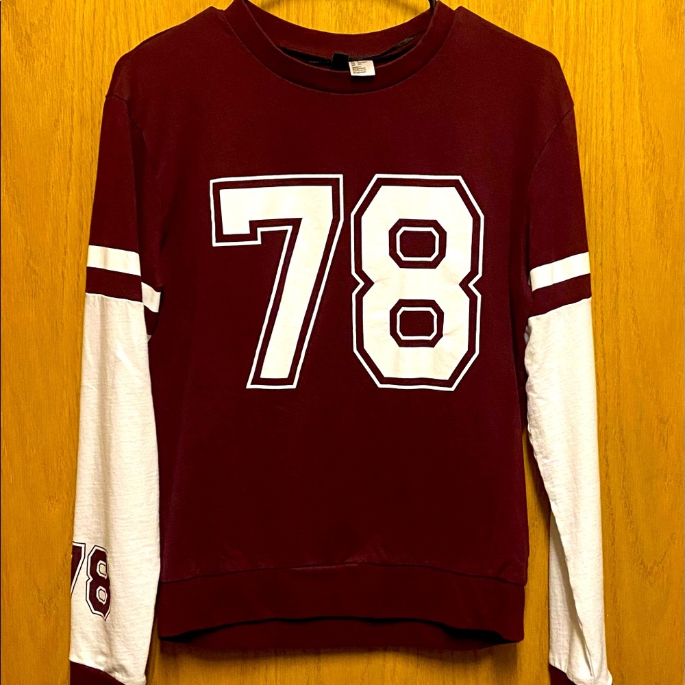 Divided Brand 78 maroon lightweight sweatshirt